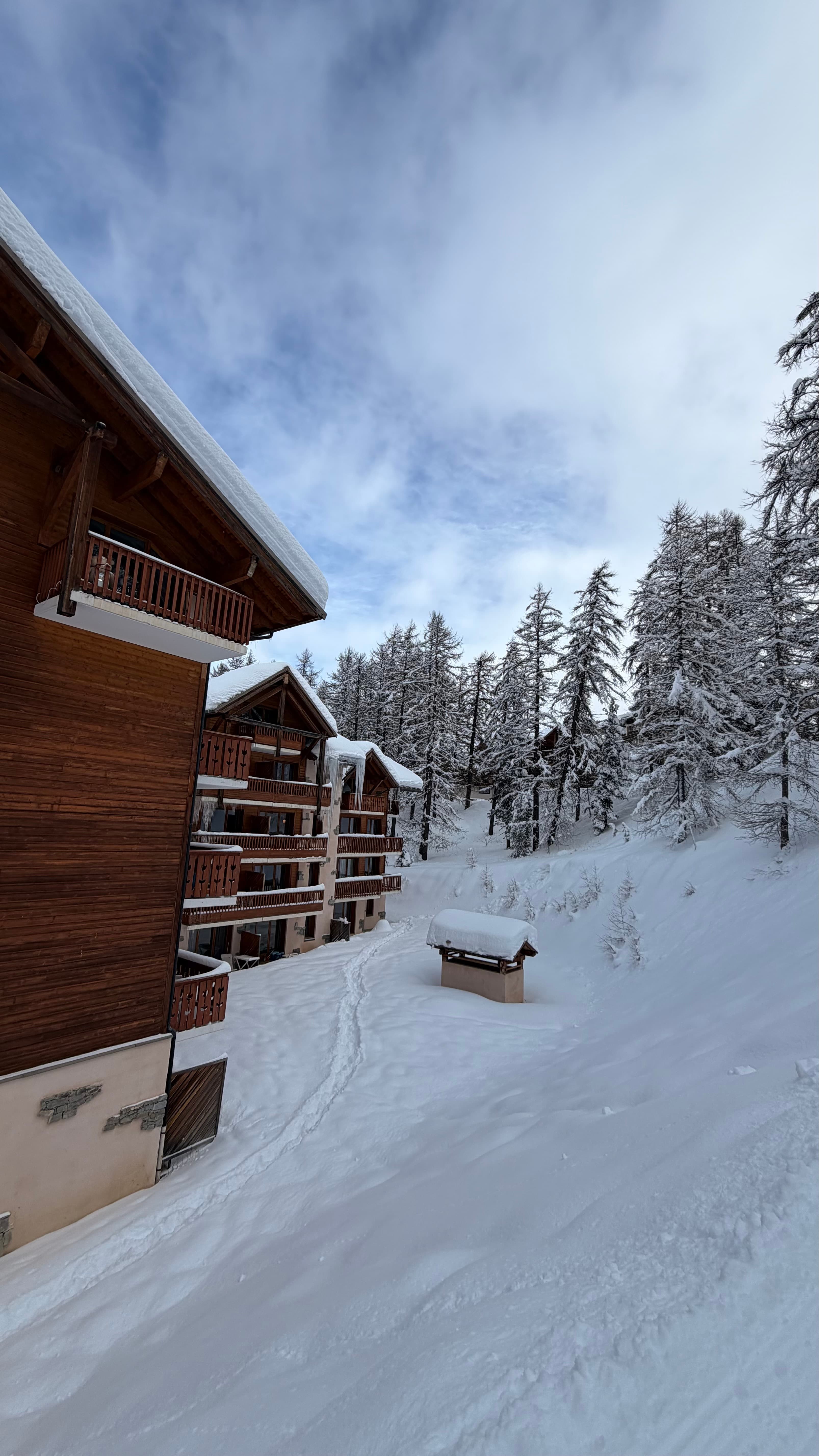 La résidence Albane dans la neige